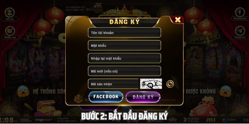 Điền đầy đủ thông tin theo hướng dẫn